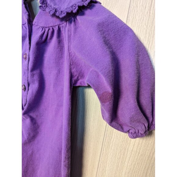 Vintage Kids cotton Purple Smocked Bubble Romper one piece Girls 24 Months - Picture 4 of 11